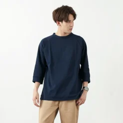 ROCOCO / Hemmed Jersey Cotton Crew Neck Cut & Sew