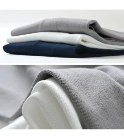 ROCOCO / Hemmed Jersey Cotton Crew Neck Cut & Sew