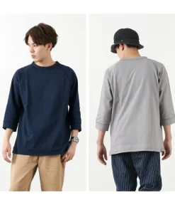 ROCOCO / Hemmed Jersey Cotton Crew Neck Cut & Sew