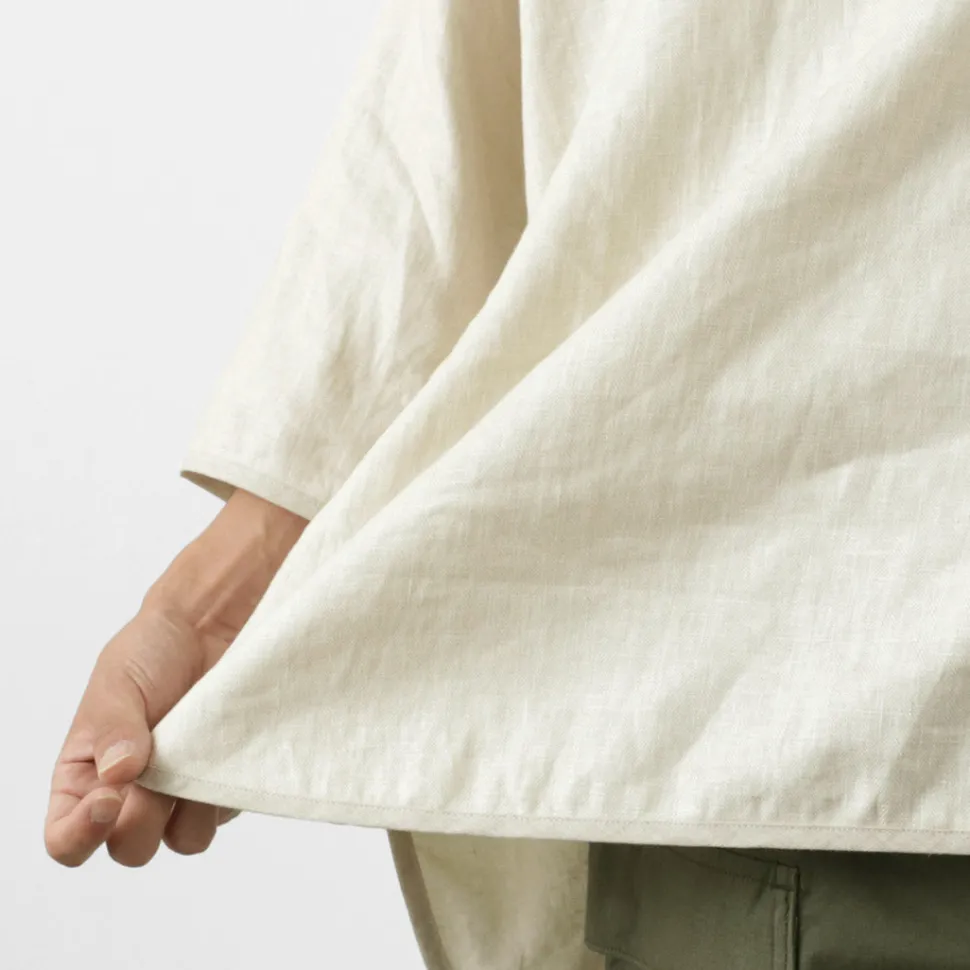 ROCOCO / Linen cloth Henley Neck T-Shirt