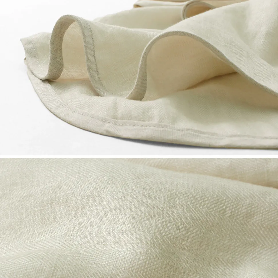 ROCOCO / Linen cloth Henley Neck T-Shirt