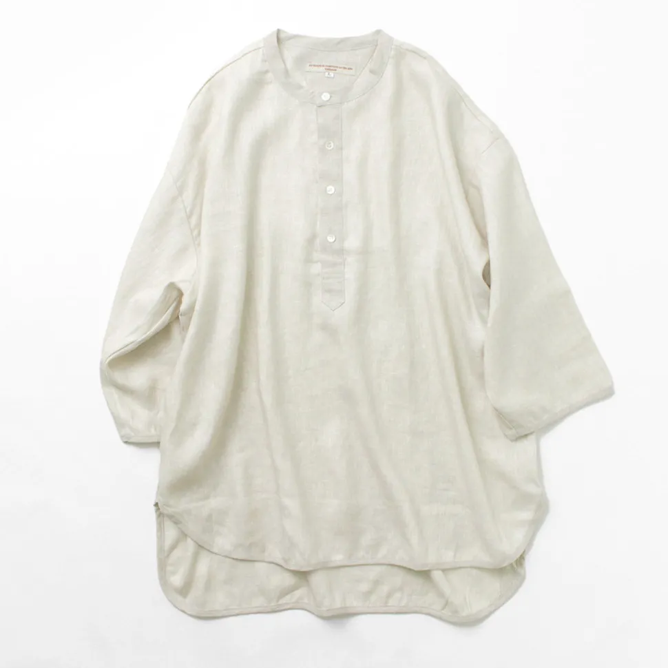 ROCOCO / Linen cloth Henley Neck T-Shirt