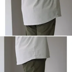 ROCOCO / Linen Cotton Key Neck T-Shirt