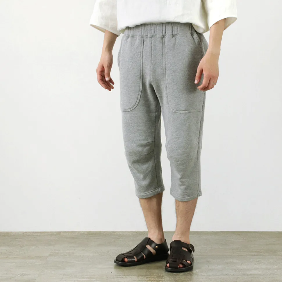 ROCOCO / Loopwheel knit sweatshirt cropped trousers