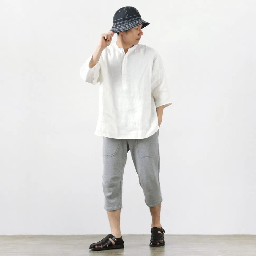 ROCOCO / Loopwheel knit sweatshirt cropped trousers