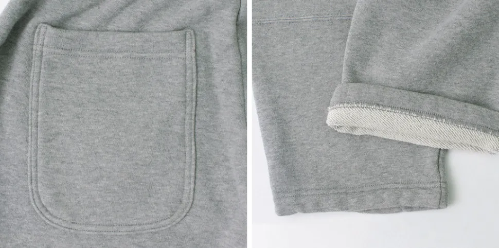 ROCOCO / Loopwheel knit sweatshirt cropped trousers