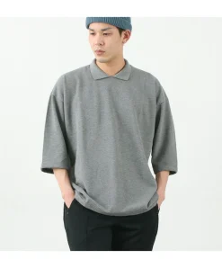 ROCOCO / Pique polo collar T-shirt