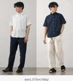 ROCOCO / Pique Short Sleeve Button Down Shirt