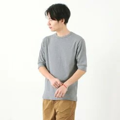 ROCOCO / Smooth Cotton Ribbed Crew T-Shirt