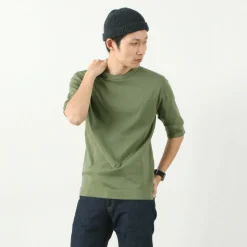 ROCOCO / Smooth Cotton Ribbed Crew T-Shirt