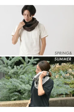 ROCOCO / 2-Tone Snood Reversible Imabari Scarf