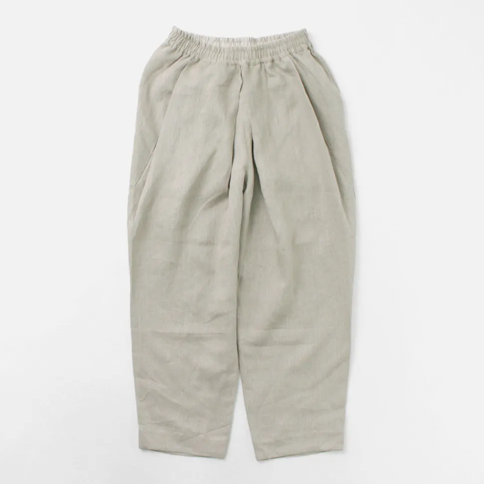 ROCOCO / Vintage Linen Wide Tucked Easy Pants