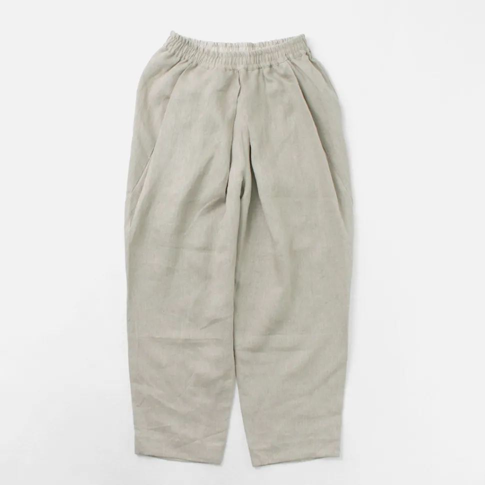 ROCOCO / Vintage Linen Wide Tucked Easy Pants