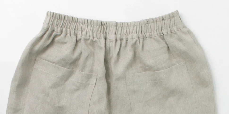 ROCOCO / Vintage Linen Wide Tucked Easy Pants