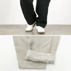 ROCOCO / Vintage Linen Wide Tucked Easy Pants