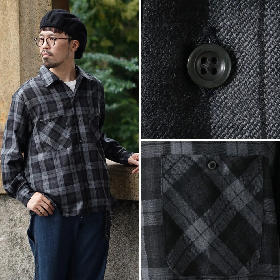 ROCOCO / Wool Open-Collared Shirt