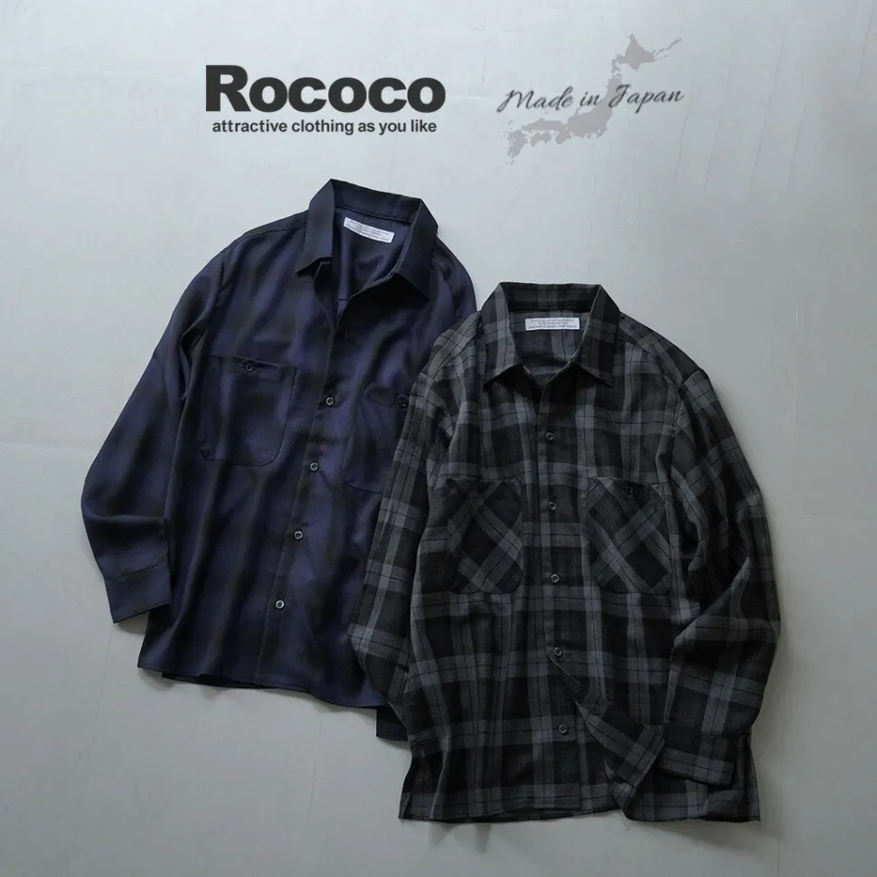 ROCOCO / Wool Open-Collared Shirt