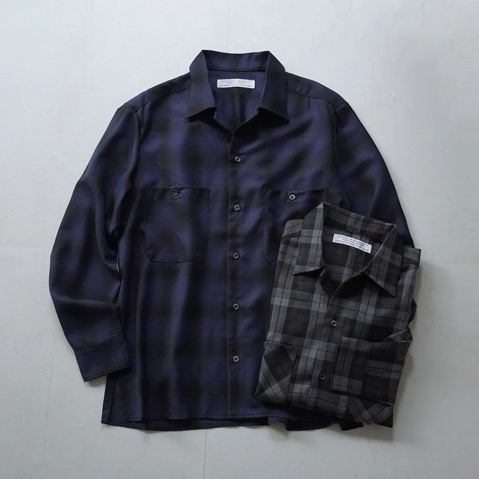 ROCOCO / Wool Open-Collared Shirt