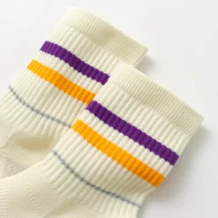 ROTOTO / All Rounder 2 Stripe Merino Crew Socks