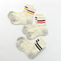 ROTOTO / All Rounder 2 Stripe Merino Crew Socks