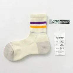 ROTOTO / All Rounder 2 Stripe Merino Crew Socks