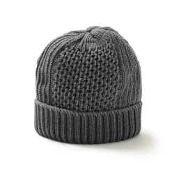 ROTOTO / Aran Cable Indigo Wax Cap