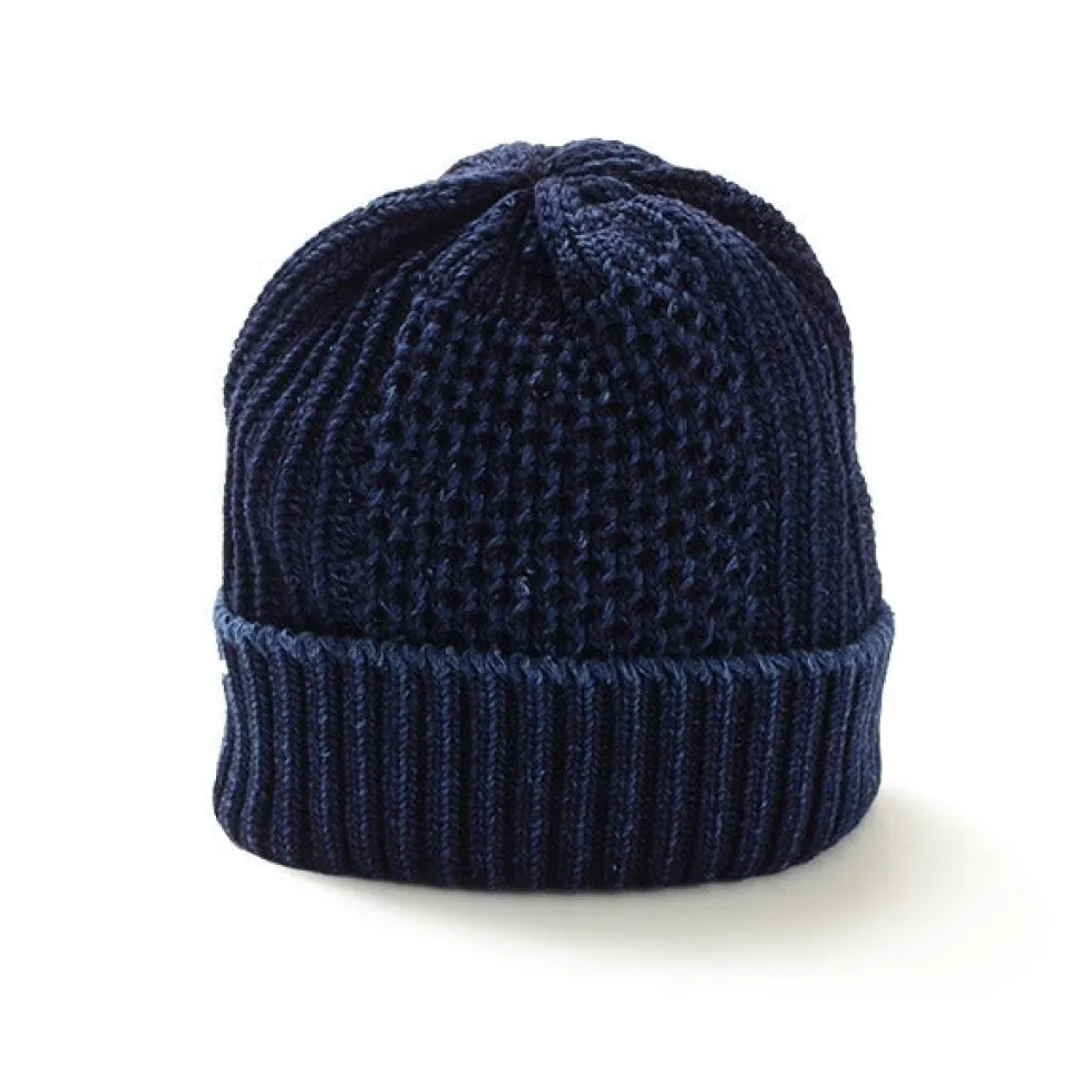 ROTOTO / Aran Cable Indigo Wax Cap