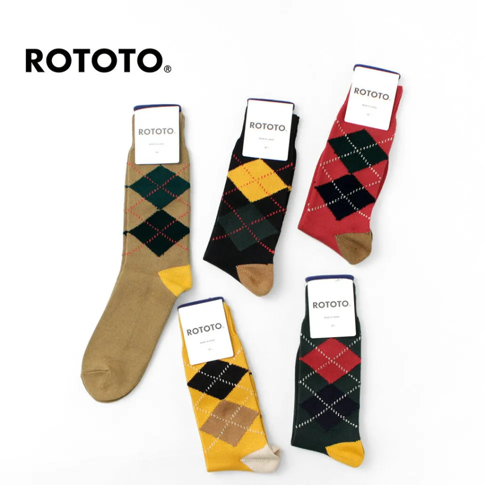 ROTOTO / Argyle Crew Socks