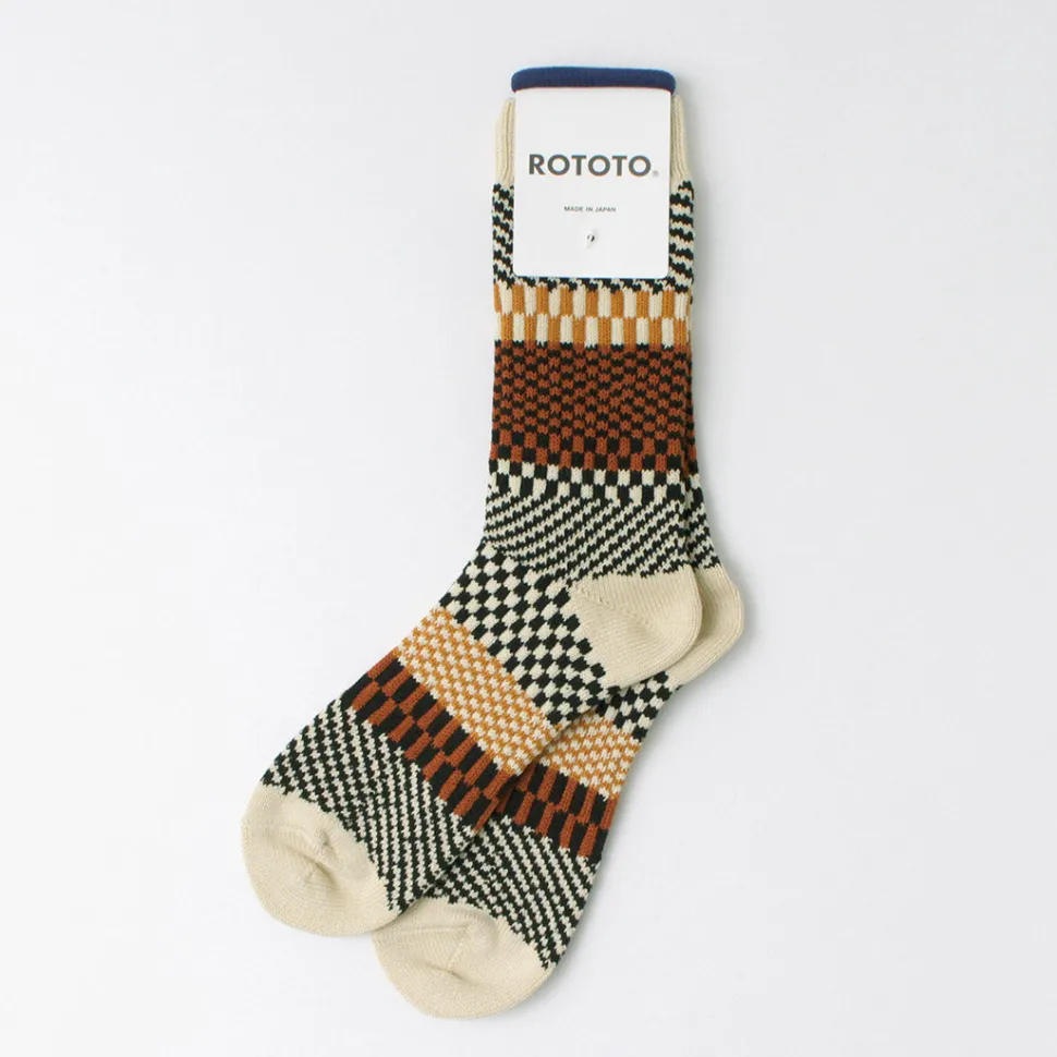 ROTOTO / Check & Step Socks R1549