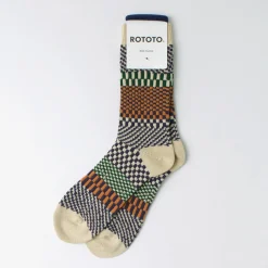 ROTOTO / Check & Step Socks R1549