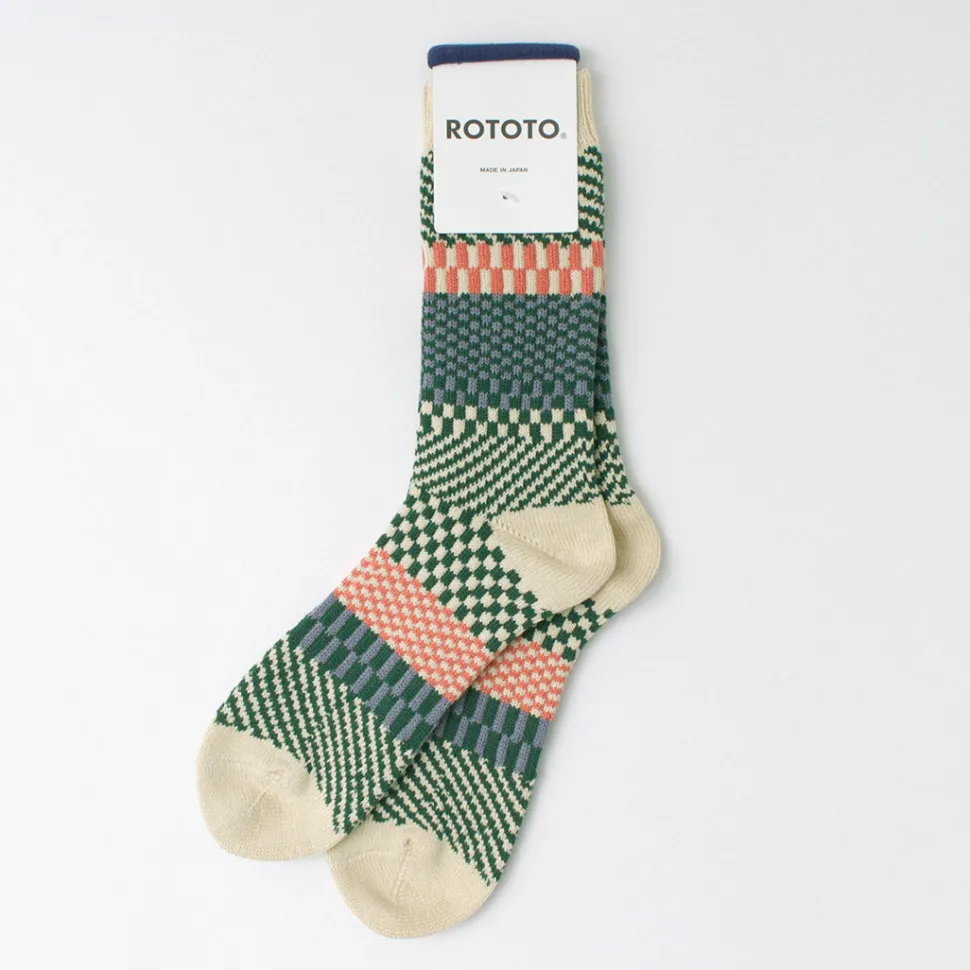 ROTOTO / Check & Step Socks R1549