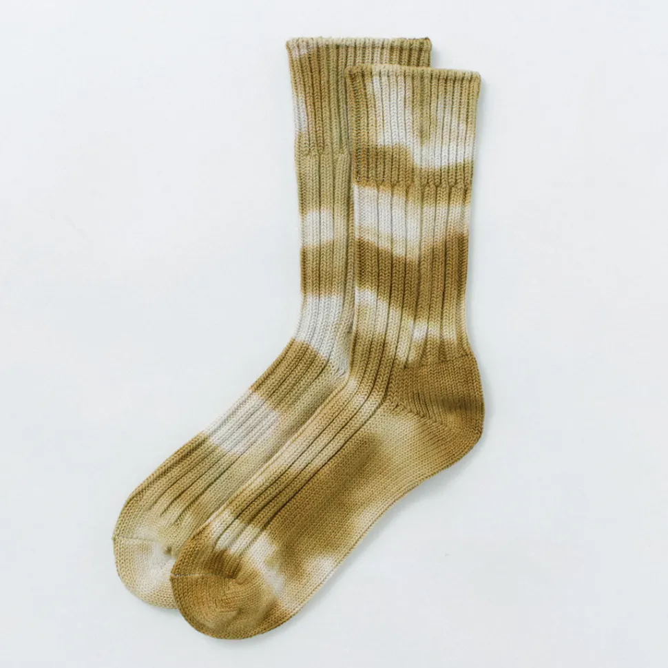 ROTOTO / Chunky rib crew socks Tie-dye