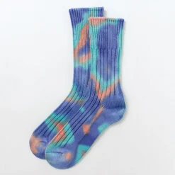 ROTOTO / Chunky rib crew socks Tie-dye