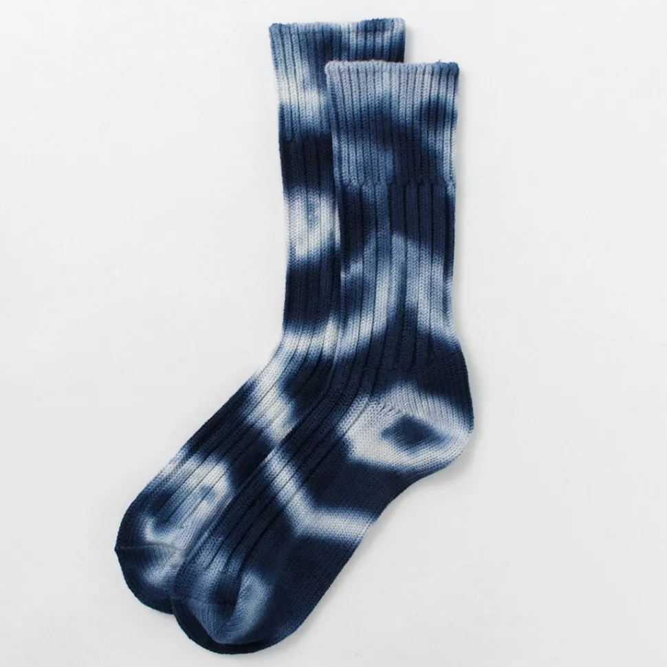 ROTOTO / Chunky rib crew socks Tie-dye