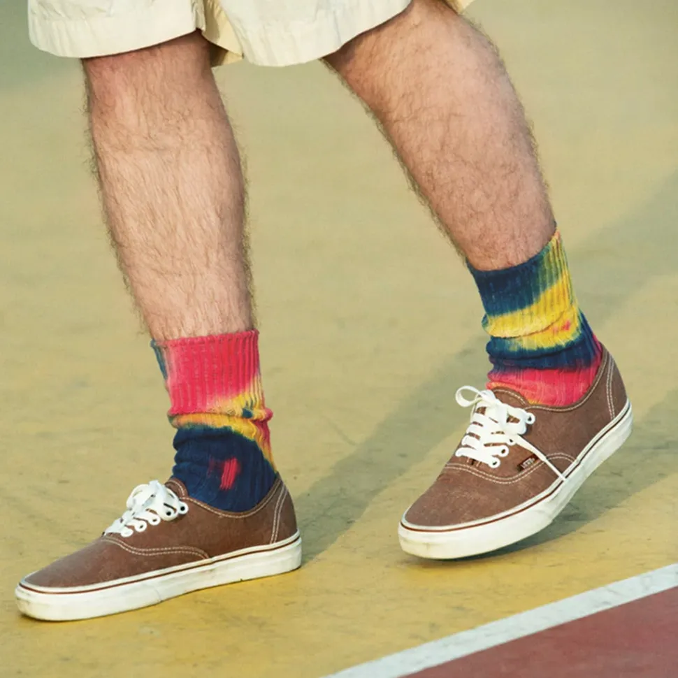 ROTOTO / Chunky rib crew socks Tie-dye