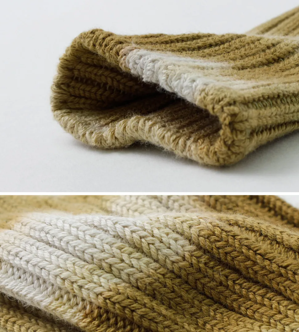 ROTOTO / Chunky rib crew socks Tie-dye