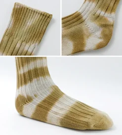 ROTOTO / Chunky rib crew socks Tie-dye