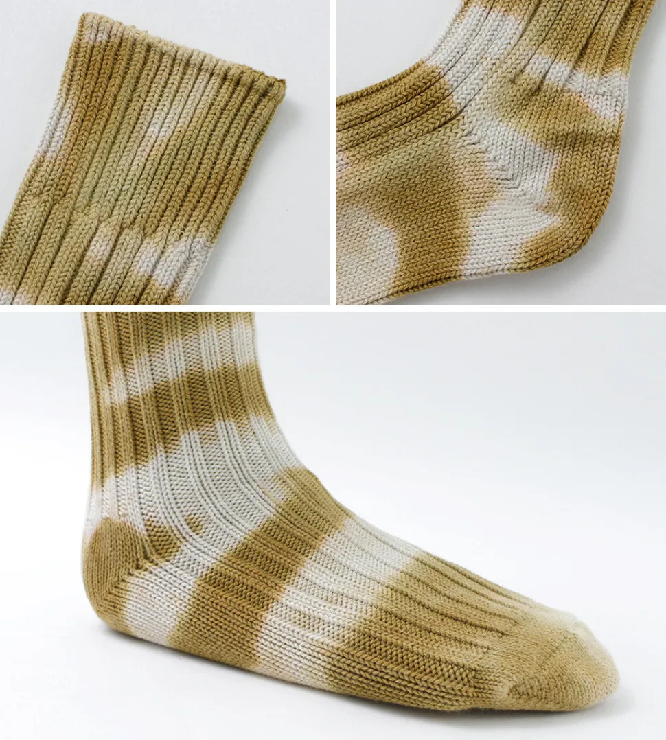 ROTOTO / Chunky rib crew socks Tie-dye
