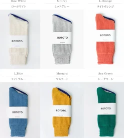 ROTOTO / Cotton Waffle Crew Socks