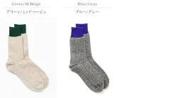 ROTOTO / Double Face Crew Socks Silk & Cotton