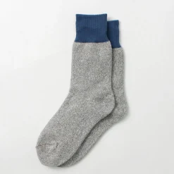 ROTOTO / Double Face Crew Socks Silk & Cotton