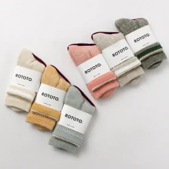 ROTOTO / Double Face Mini Crew Socks Organic Cotton