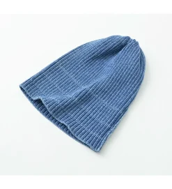 ROTOTO / Indigo Cotton Roll Up Beanie