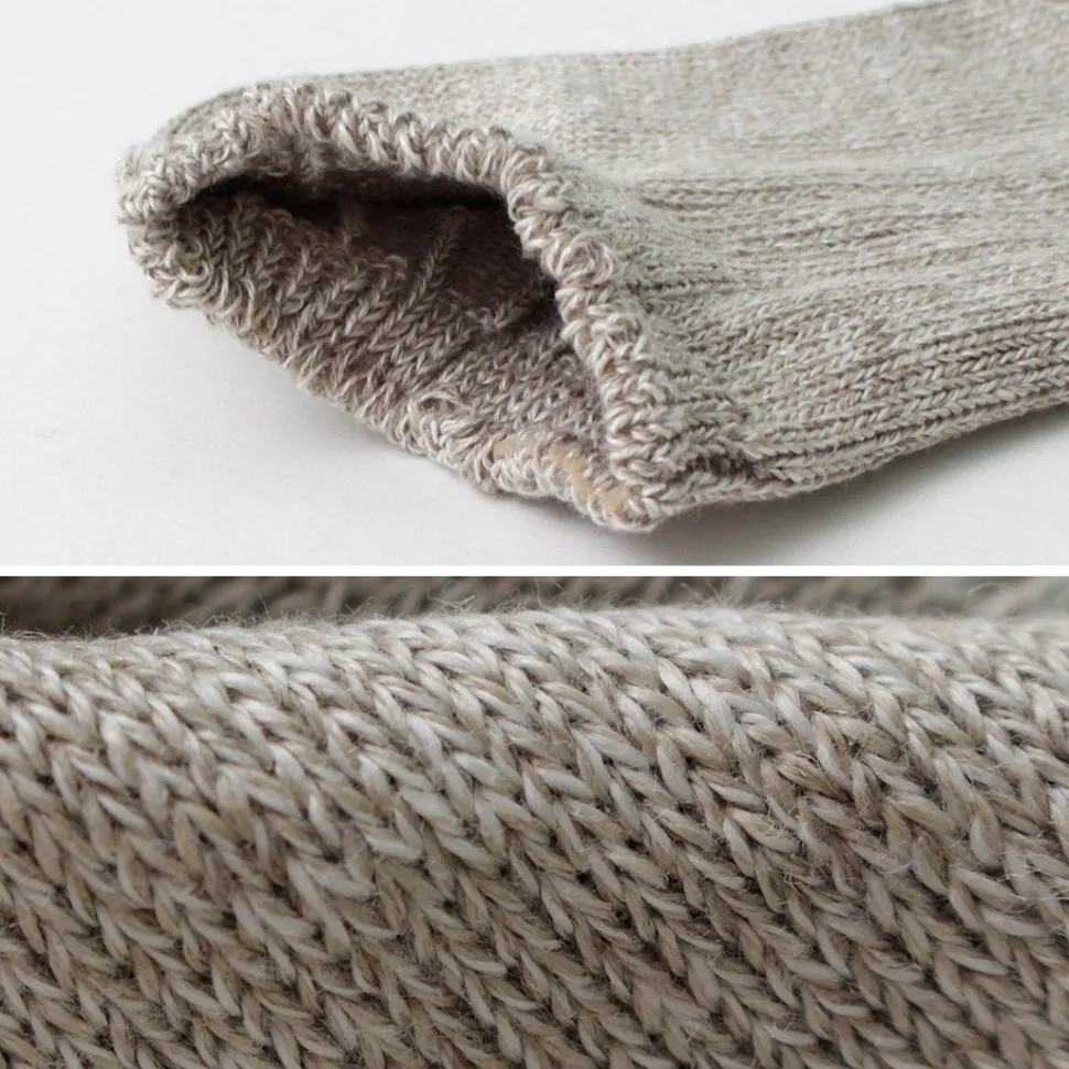 ROTOTO / Linen Cotton Rib Socks Short