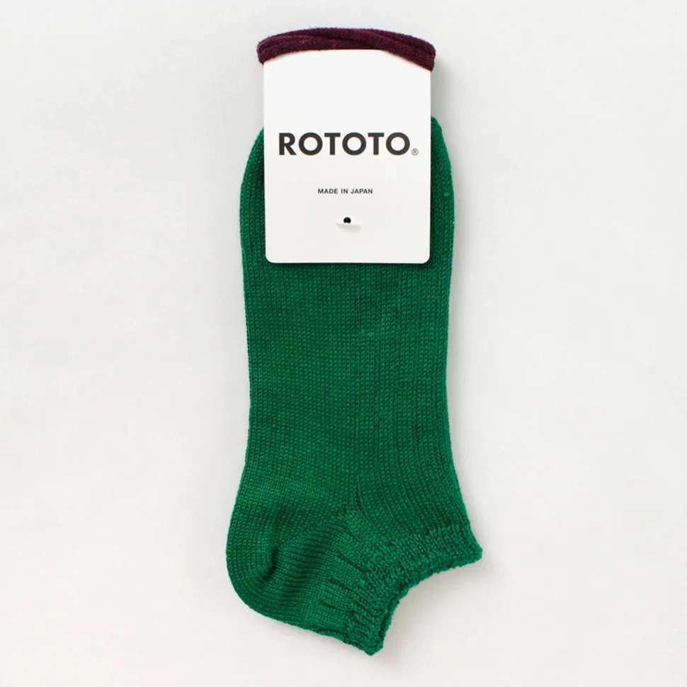 ROTOTO / Linen Cotton Rib Socks Short