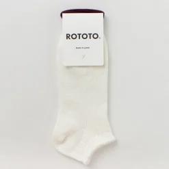 ROTOTO / Linen Cotton Rib Socks Short