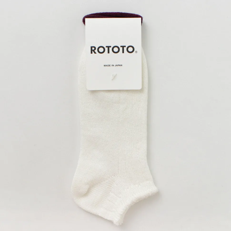ROTOTO / Linen Cotton Rib Socks Short
