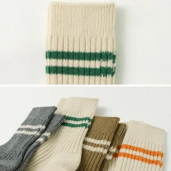 ROTOTO / Merino Lambs Wool Striped Socks