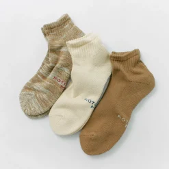 ROTOTO / Organic daily 3 pack ankle socks