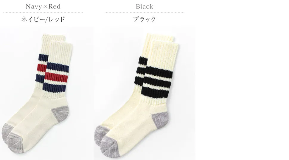 ROTOTO / R1255 Coarse Ribbed Old School Socks